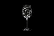 Engraved wine glass