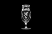 Engraved beer glass