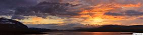 Sunset over lake Sitasjaure