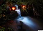 Creek with lanterns