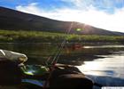 Paddling on lake Teusajaure