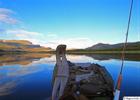 Paddling on lake Jiertajaure