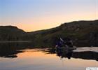 Paddling on lake Ubmas