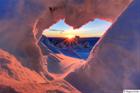 Pink snow formation