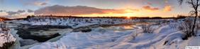 The river Kaitumälven in sundown