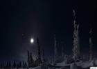 Full moon in Swedish Lapland