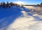 The river "Sjaunjaätno" under snow